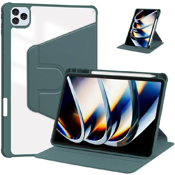 Rotating Protective Cover for itel VistaTab 10 /10.1"  inch / itel VistaTab 11 /10.1" inch With Pen Holder, 360 Degree Rotating Protective Bracket Cover Transparent Back, Automatic Wake-Up/Sleep
