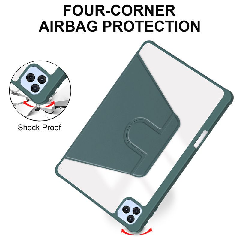 Rotating Protective Cover for itel VistaTab 10 /10.1"  inch / itel VistaTab 11 /10.1" inch With Pen Holder, 360 Degree Rotating Protective Bracket Cover Transparent Back, Automatic Wake-Up/Sleep