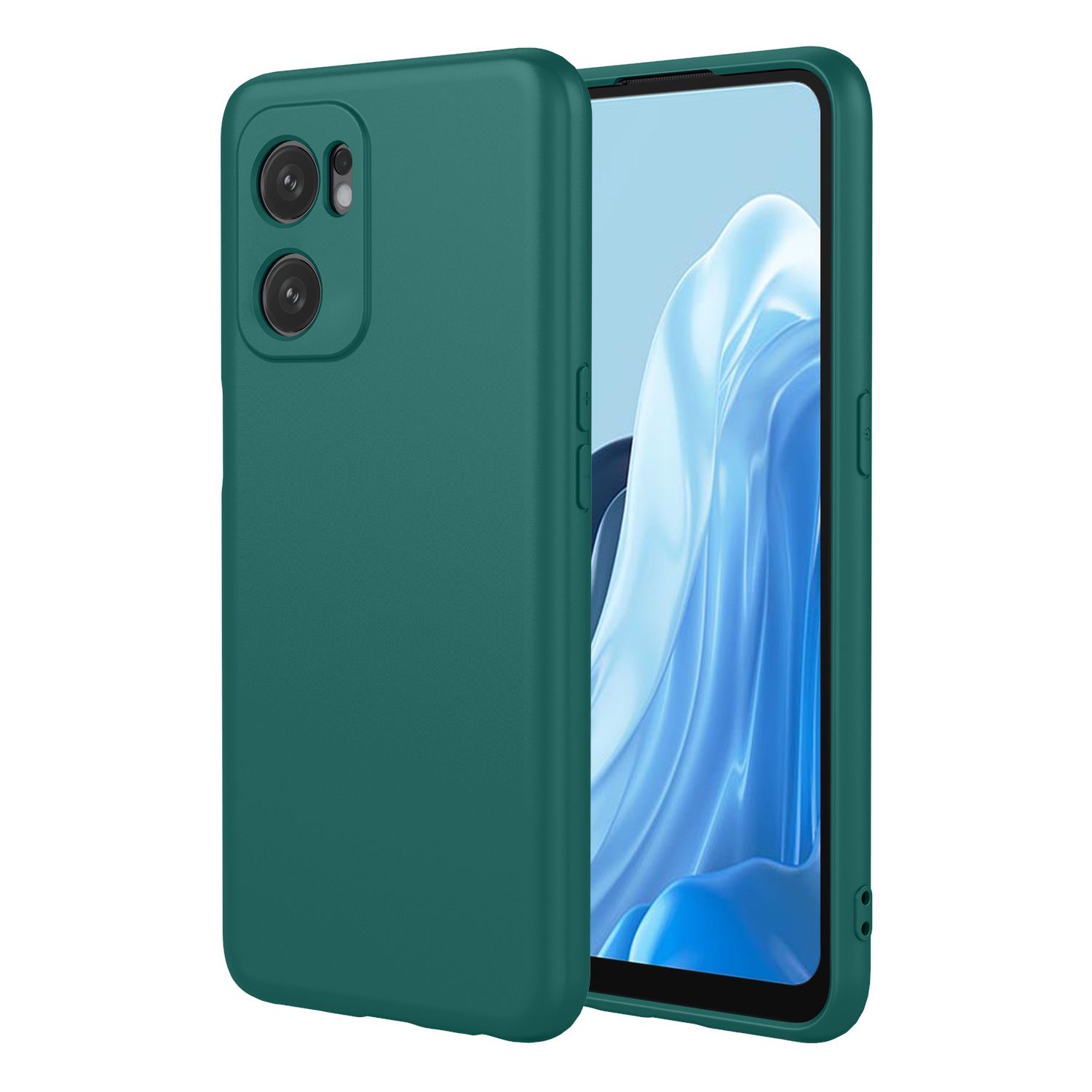 Phone Case for OPPO Reno 7 5G With Microfiber Lining Soft Micro Fiber TPU Soft Flex Silicone Case