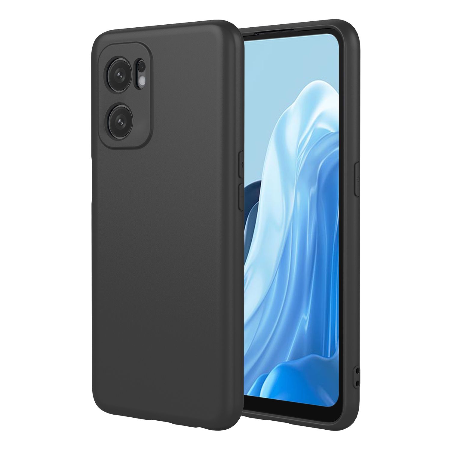 Phone Case for OPPO Reno 7 5G With Microfiber Lining Soft Micro Fiber TPU Soft Flex Silicone Case