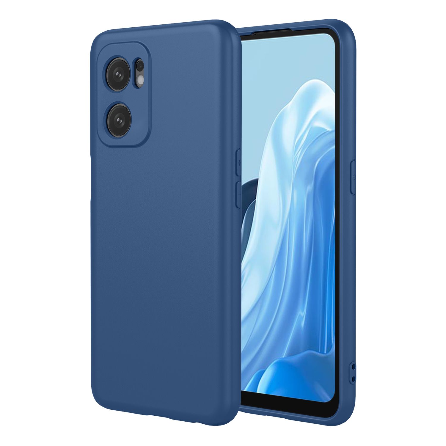 Phone Case for OPPO Reno 7 5G With Microfiber Lining Soft Micro Fiber TPU Soft Flex Silicone Case