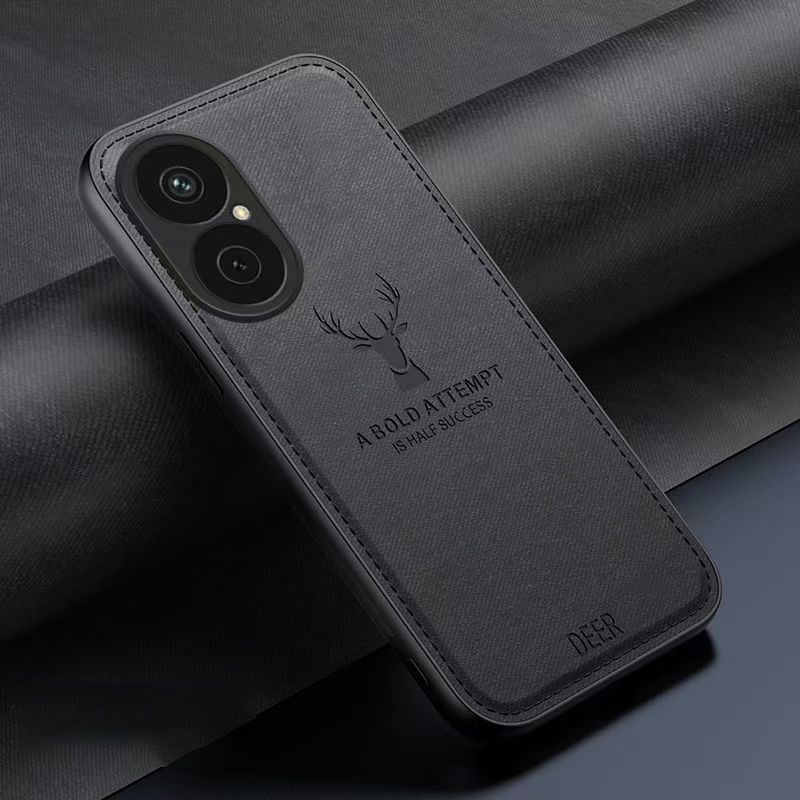 Luxury Cloth Leather Deer Head Pattern Phone Case for Huawei Nova Y73 Shockproof Soft Shell Cover