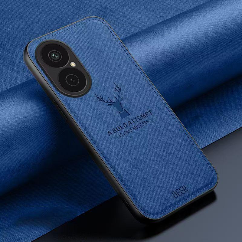 Luxury Cloth Leather Deer Head Pattern Phone Case for Huawei Nova Y73 Shockproof Soft Shell Cover