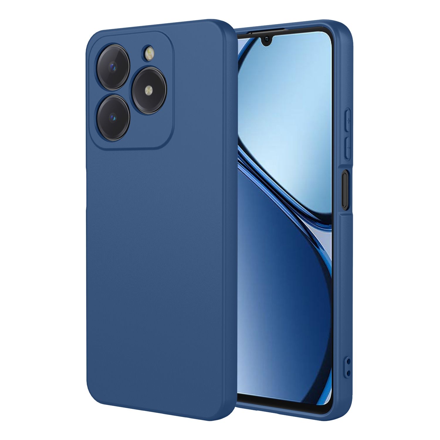 Phone Case for Realme C63/Realme C61, With Microfiber Lining Soft Micro Fiber TPU Soft Flex Silicone Case