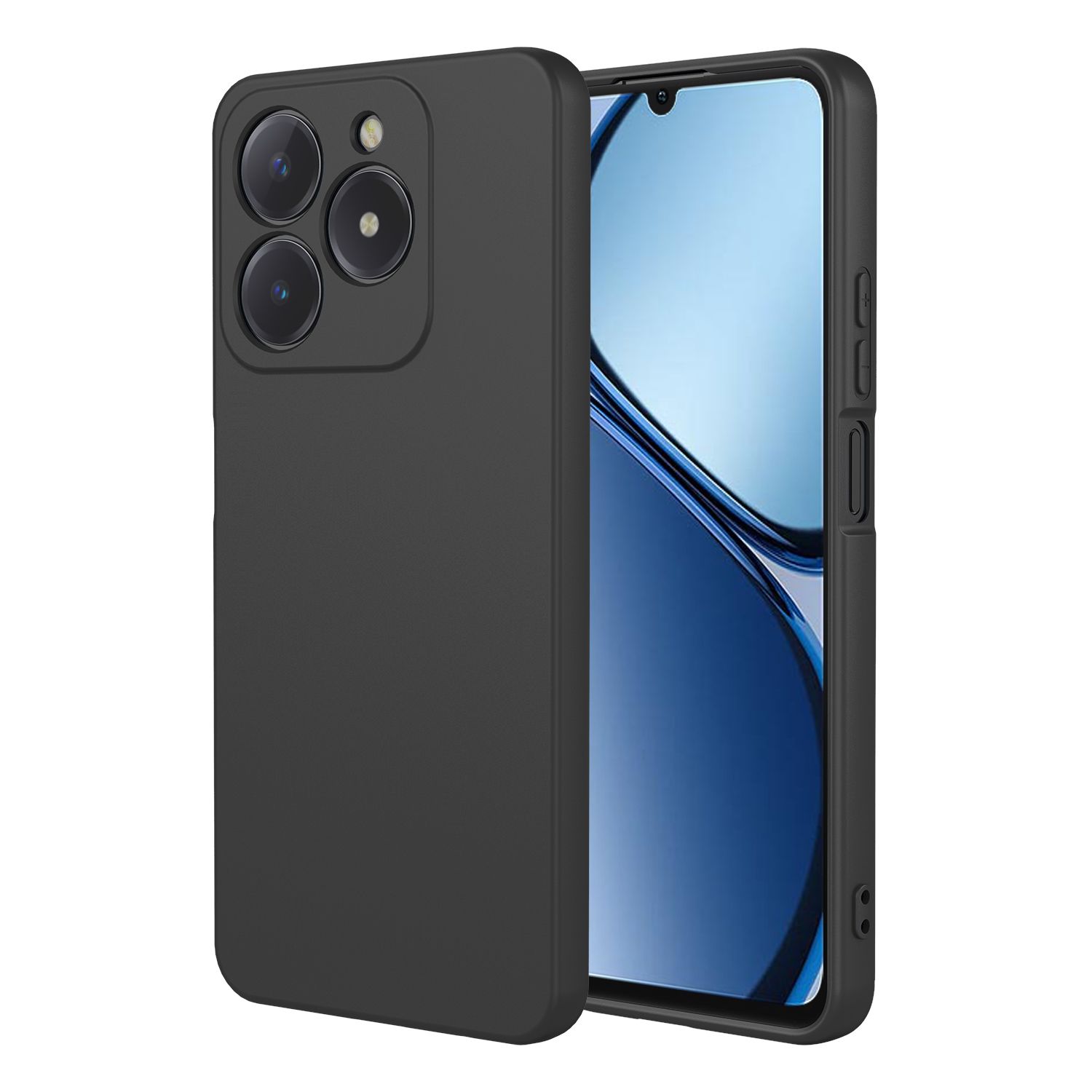 Phone Case for Realme C63/Realme C61, With Microfiber Lining Soft Micro Fiber TPU Soft Flex Silicone Case