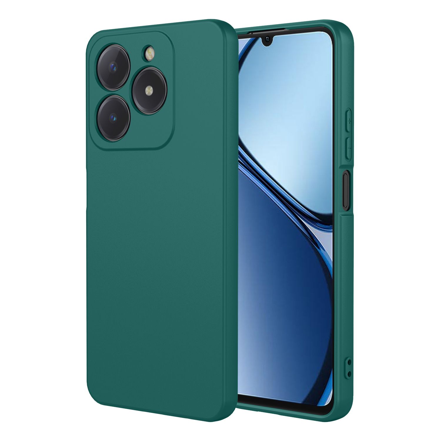 Phone Case for Realme C63/Realme C61, With Microfiber Lining Soft Micro Fiber TPU Soft Flex Silicone Case