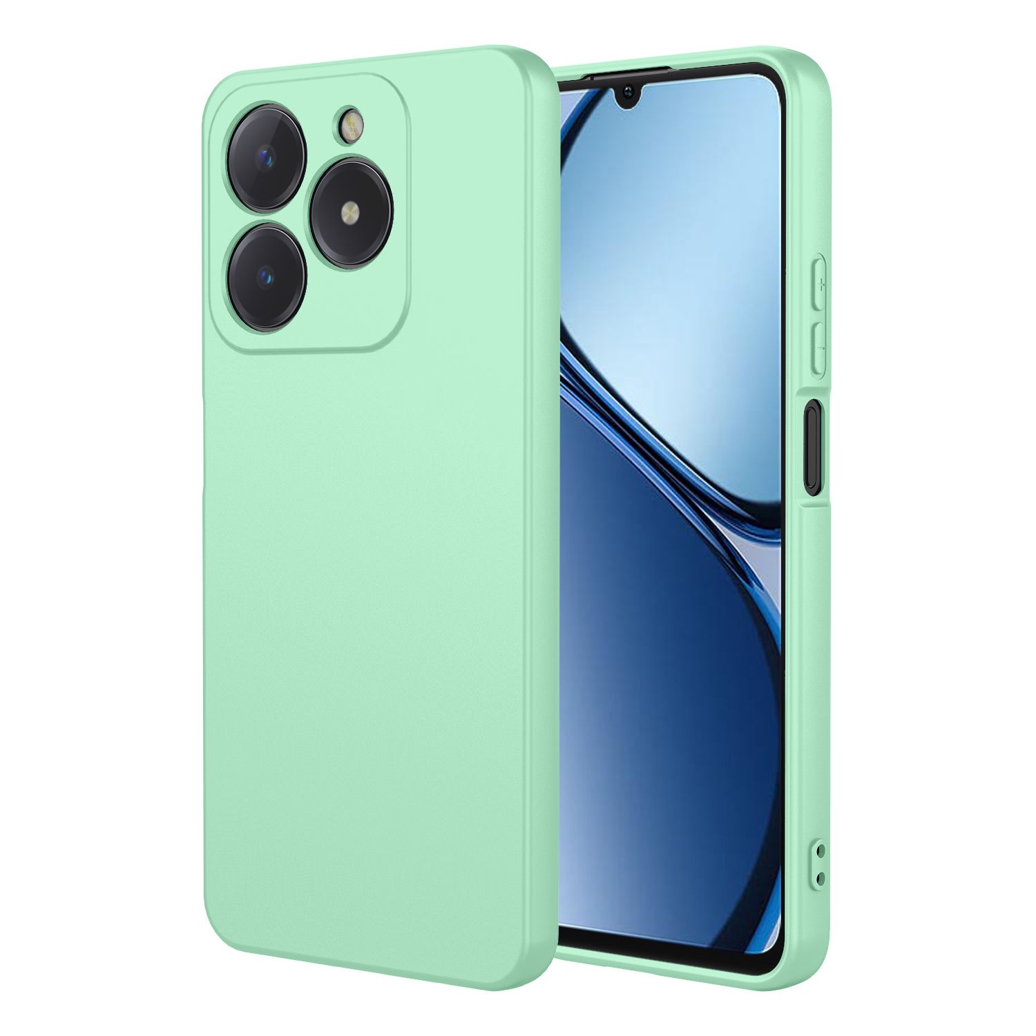 Phone Case for Realme C63/Realme C61, With Microfiber Lining Soft Micro Fiber TPU Soft Flex Silicone Case