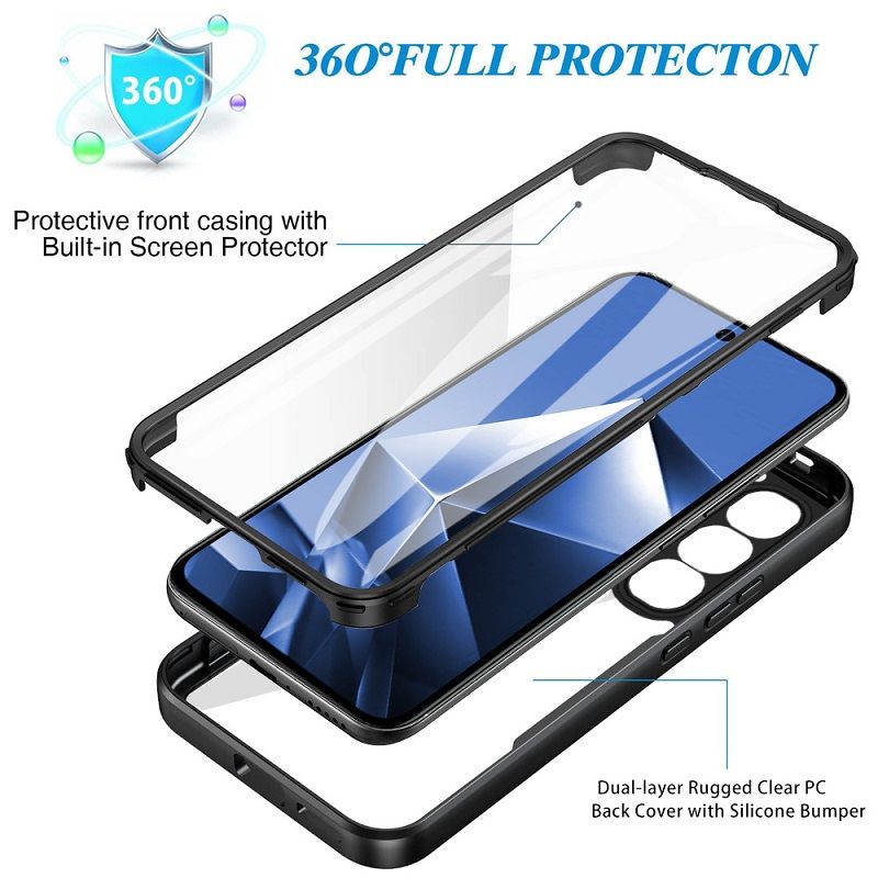 360 Full Protection Case for infinix Hot 60 Pro+/Plus (X6886) Cover Built-in Screen Protector