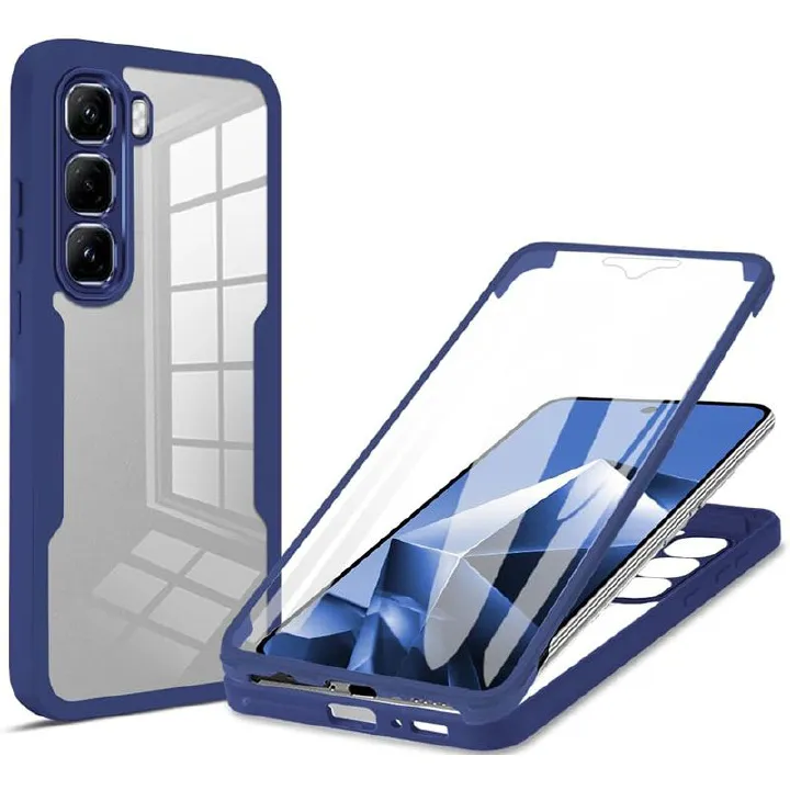 360 Full Protection Case for infinix Hot 60 Pro+/Plus (X6886) Cover Built-in Screen Protector
