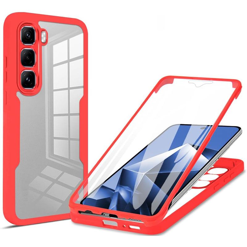 360 Full Protection Case for infinix Hot 60 Pro+/Plus (X6886) Cover Built-in Screen Protector