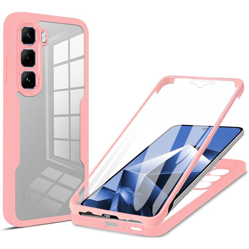 360 Full Protection Case for infinix Hot 60 Pro+/Plus (X6886) Cover Built-in Screen Protector