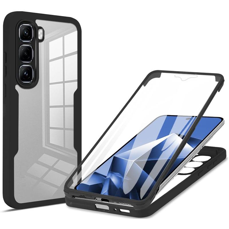 360 Full Protection Case for infinix Hot 60 Pro+/Plus (X6886) Cover Built-in Screen Protector