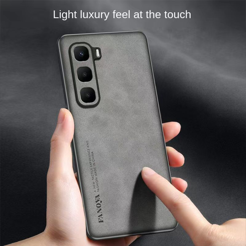 Luxury Business Retro Leather Phone Case for Infinix Hot 60 Pro+/Plus Shockproof Fall prevention Protective Case