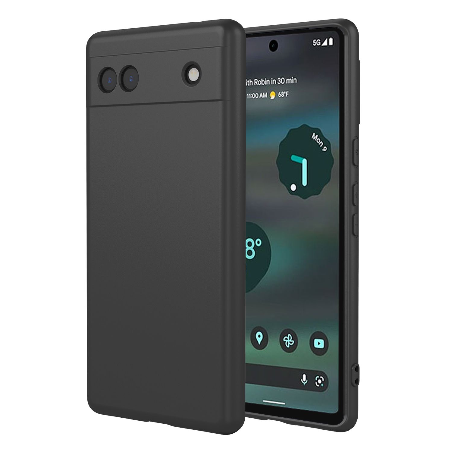 Phone Case for Google Pixel 6a, With Microfiber Lining Soft Micro Fiber TPU Soft Flex Silicone Case