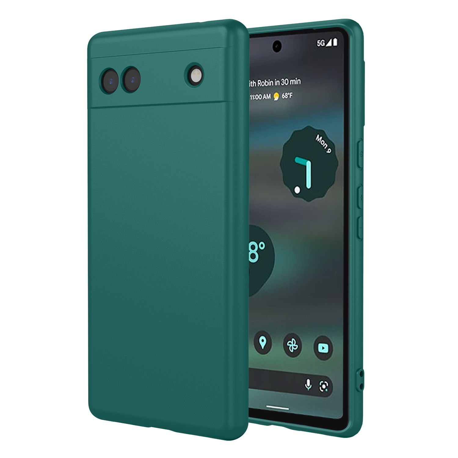 Phone Case for Google Pixel 6a, With Microfiber Lining Soft Micro Fiber TPU Soft Flex Silicone Case