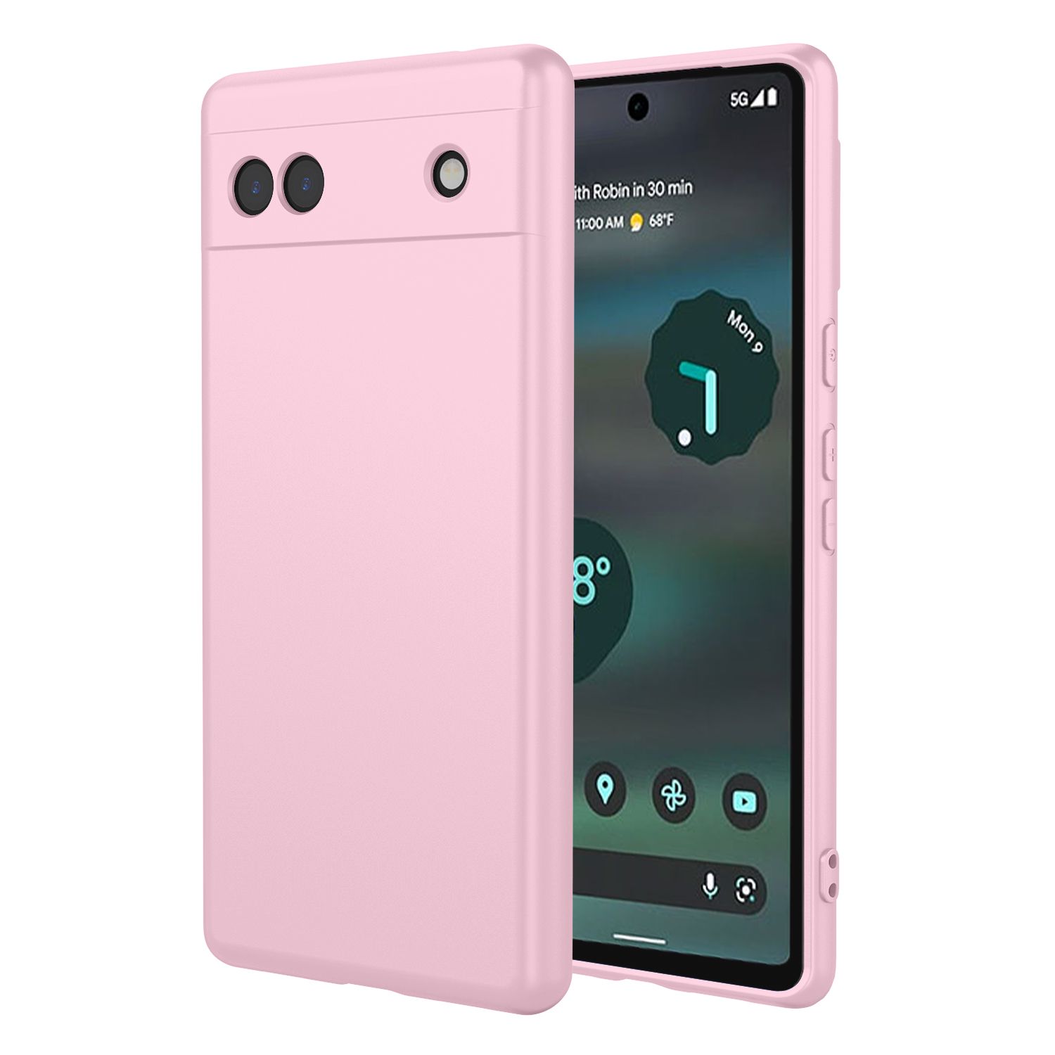 Phone Case for Google Pixel 6a, With Microfiber Lining Soft Micro Fiber TPU Soft Flex Silicone Case