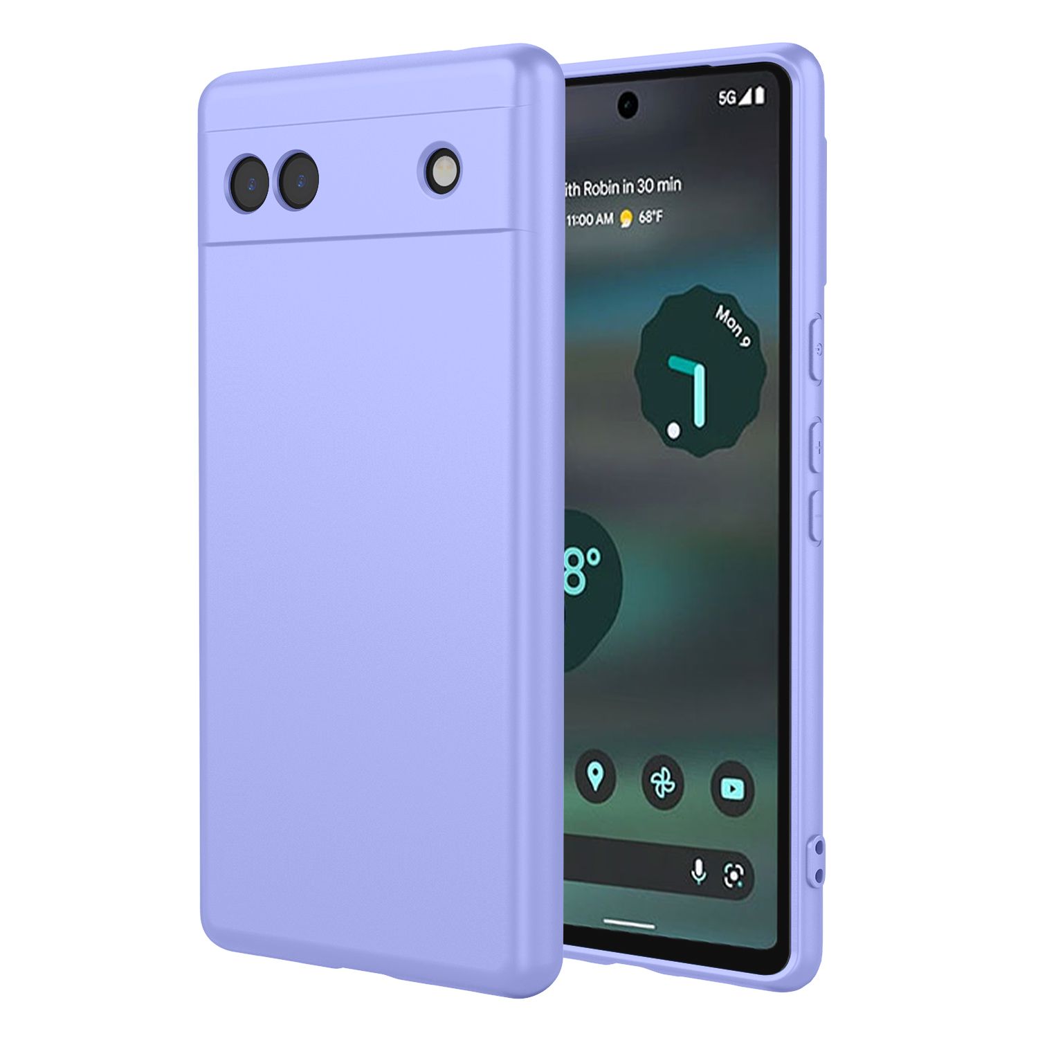 Phone Case for Google Pixel 6a, With Microfiber Lining Soft Micro Fiber TPU Soft Flex Silicone Case