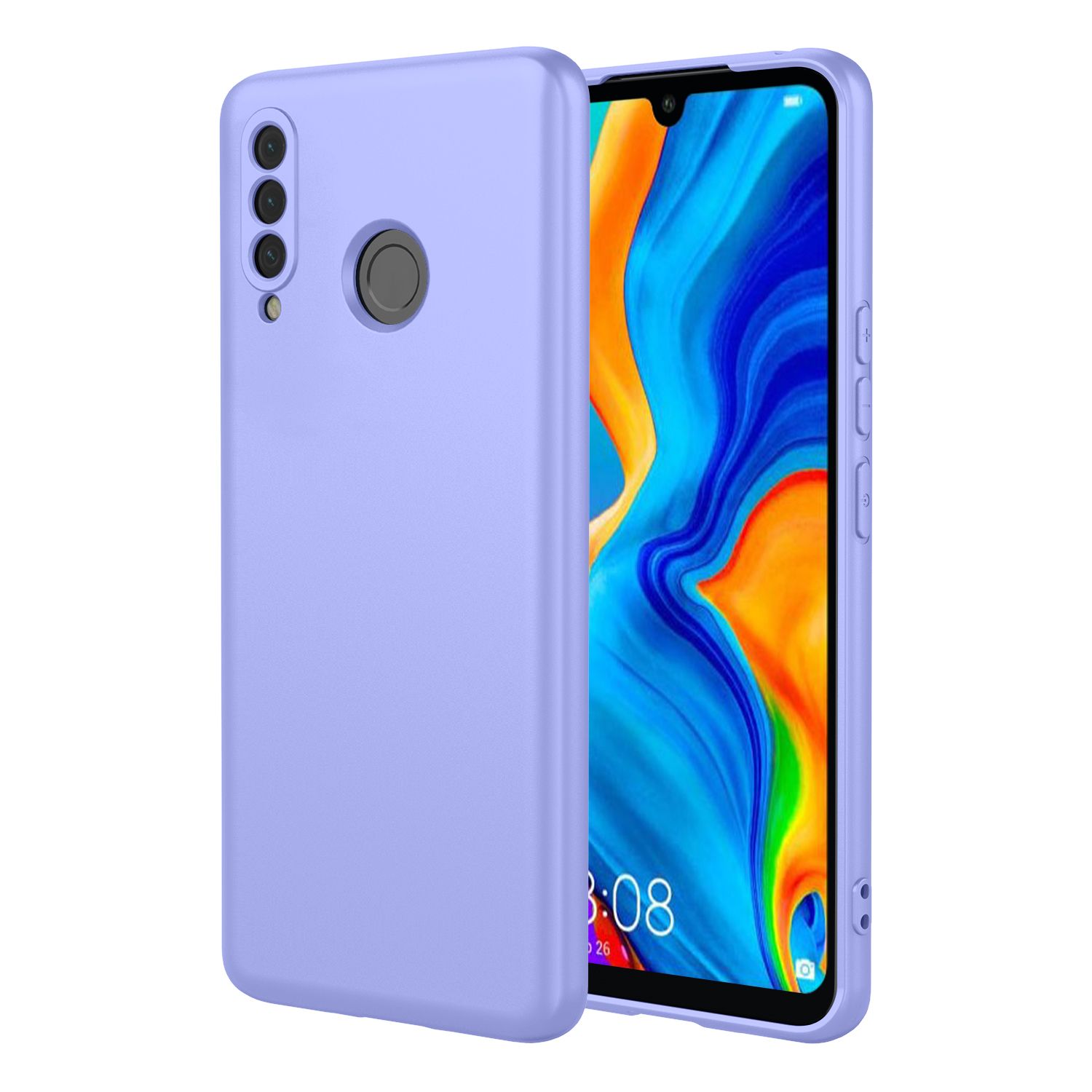 Phone Case for Huawei P30 lite/Nova 4e, With Microfiber Lining Soft Micro Fiber TPU Soft Flex Silicone Case