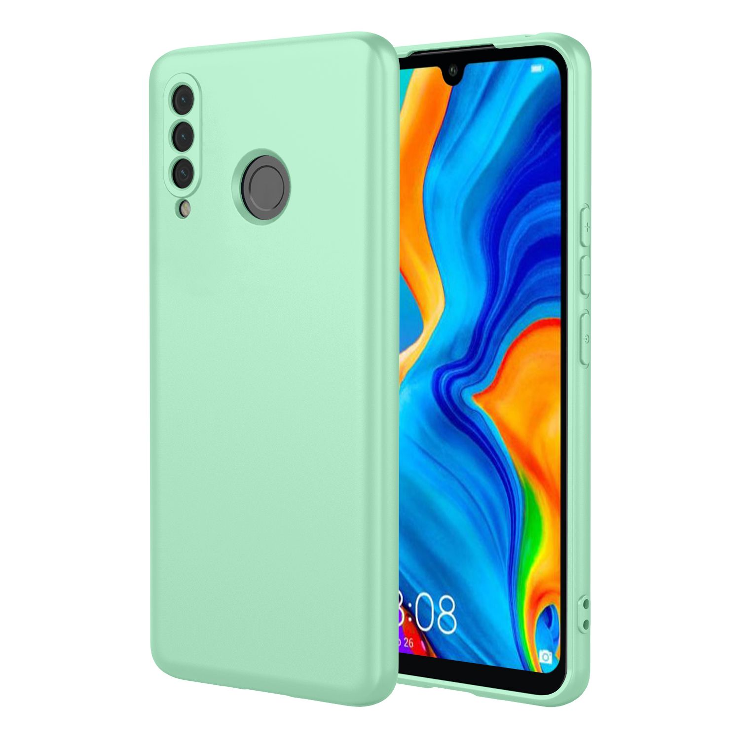 Phone Case for Huawei P30 lite/Nova 4e, With Microfiber Lining Soft Micro Fiber TPU Soft Flex Silicone Case