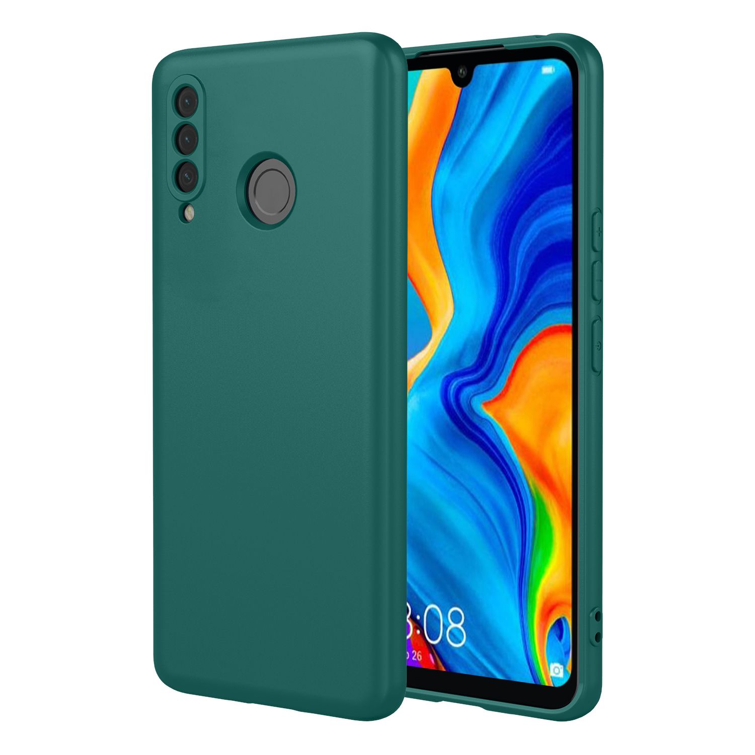 Phone Case for Huawei P30 lite/Nova 4e, With Microfiber Lining Soft Micro Fiber TPU Soft Flex Silicone Case