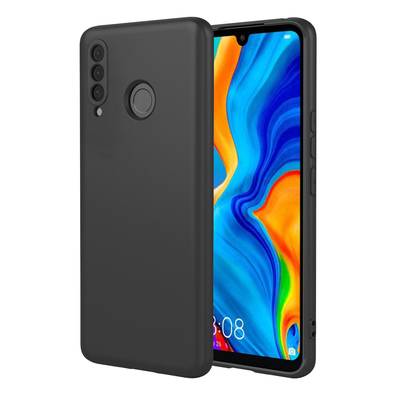 Phone Case for Huawei P30 lite/Nova 4e, With Microfiber Lining Soft Micro Fiber TPU Soft Flex Silicone Case