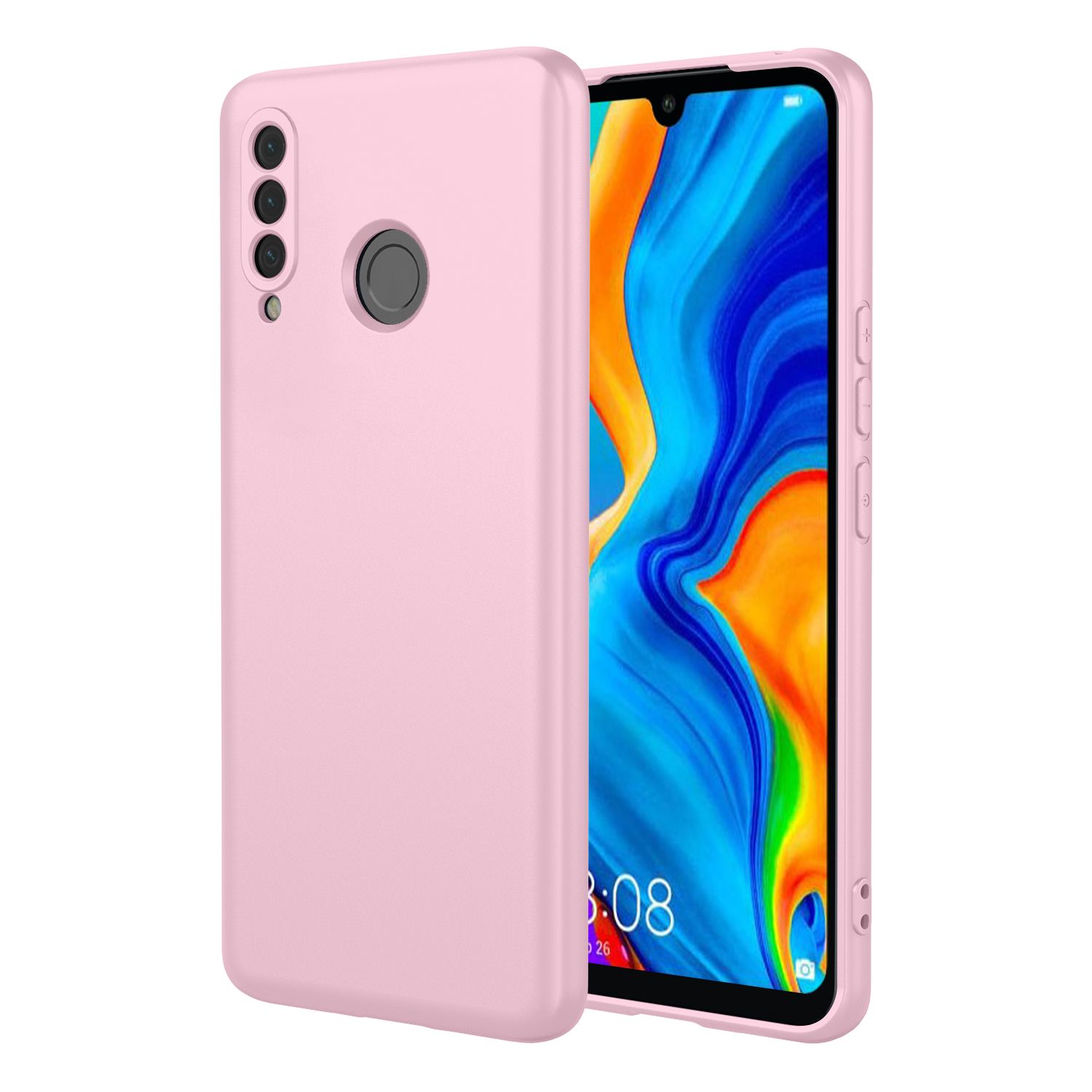Phone Case for Huawei P30 lite/Nova 4e, With Microfiber Lining Soft Micro Fiber TPU Soft Flex Silicone Case
