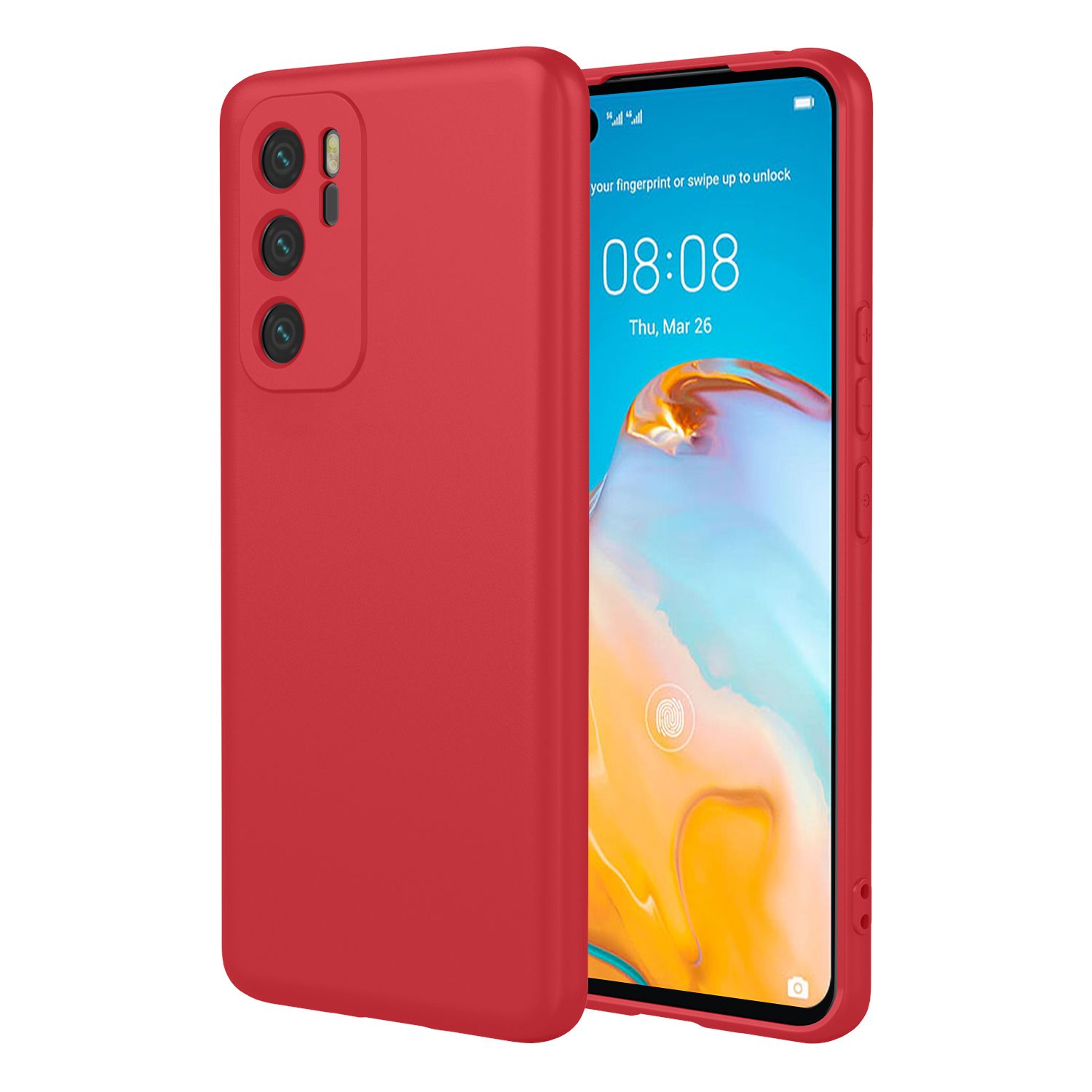 Phone Case for Huawei P40, With Microfiber Lining Soft Micro Fiber TPU Soft Flex Silicone Case