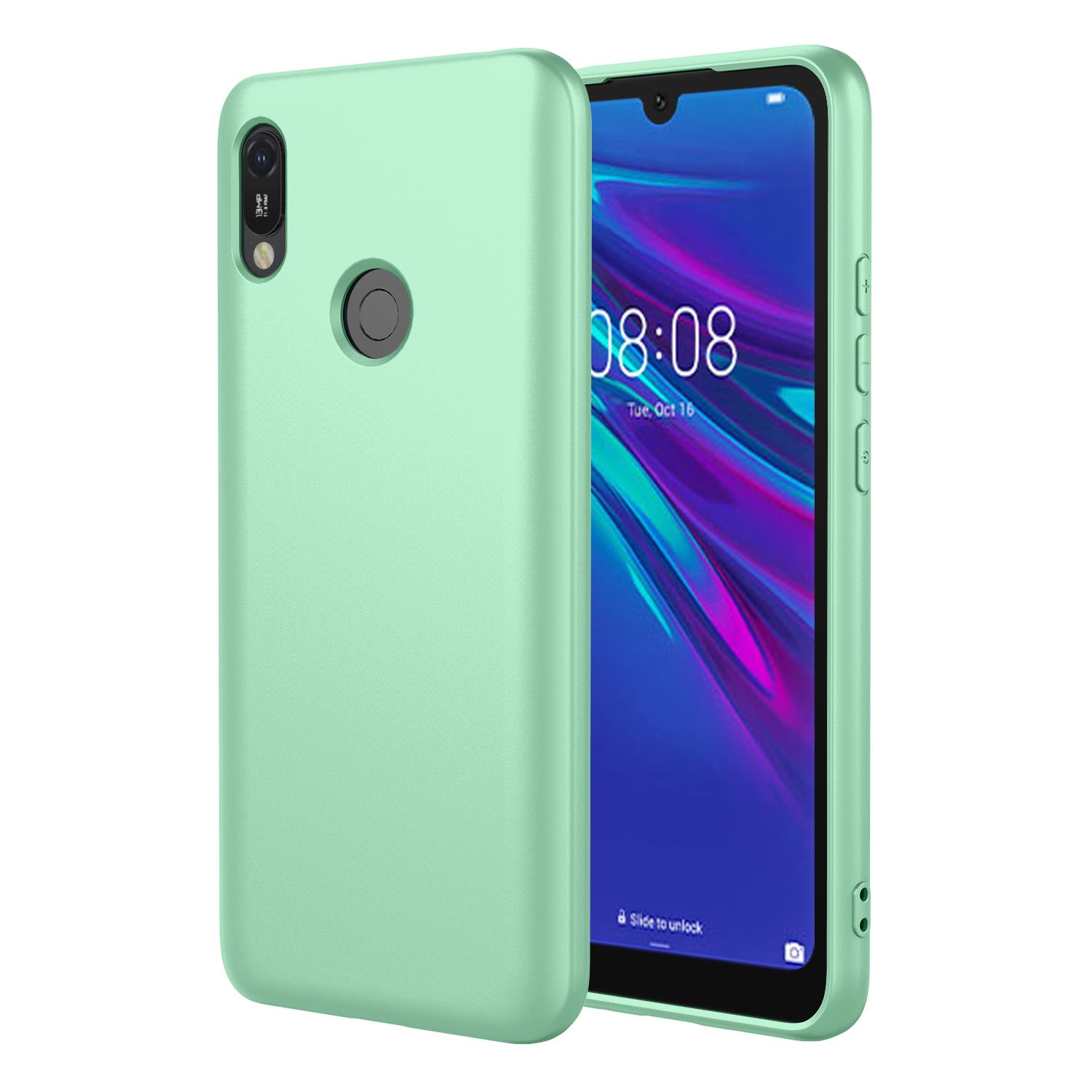 Phone Case for Huawei Y6 (2019), With Microfiber Lining Soft Micro Fiber TPU Soft Flex Silicone Case