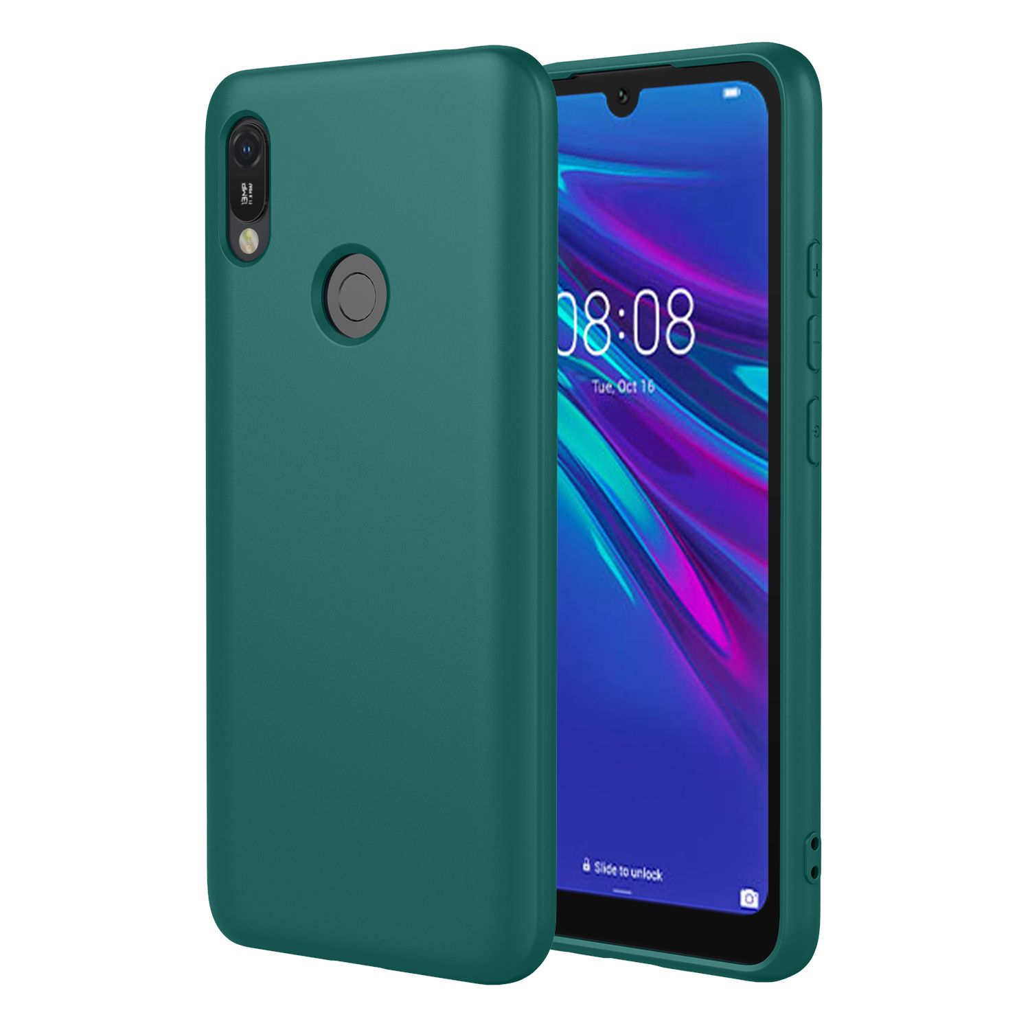 Phone Case for Huawei Y6 (2019), With Microfiber Lining Soft Micro Fiber TPU Soft Flex Silicone Case