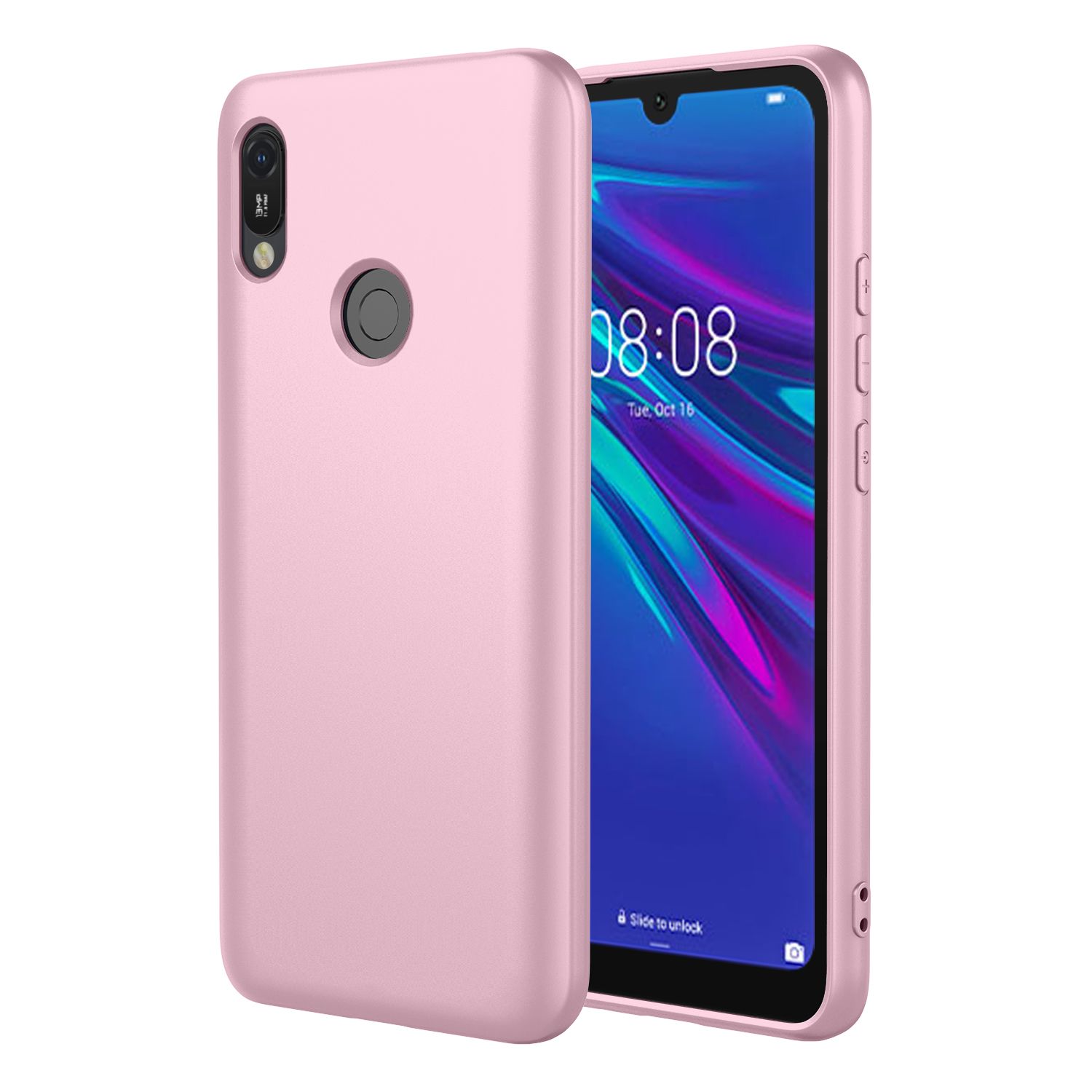 Phone Case for Huawei Y6 (2019), With Microfiber Lining Soft Micro Fiber TPU Soft Flex Silicone Case