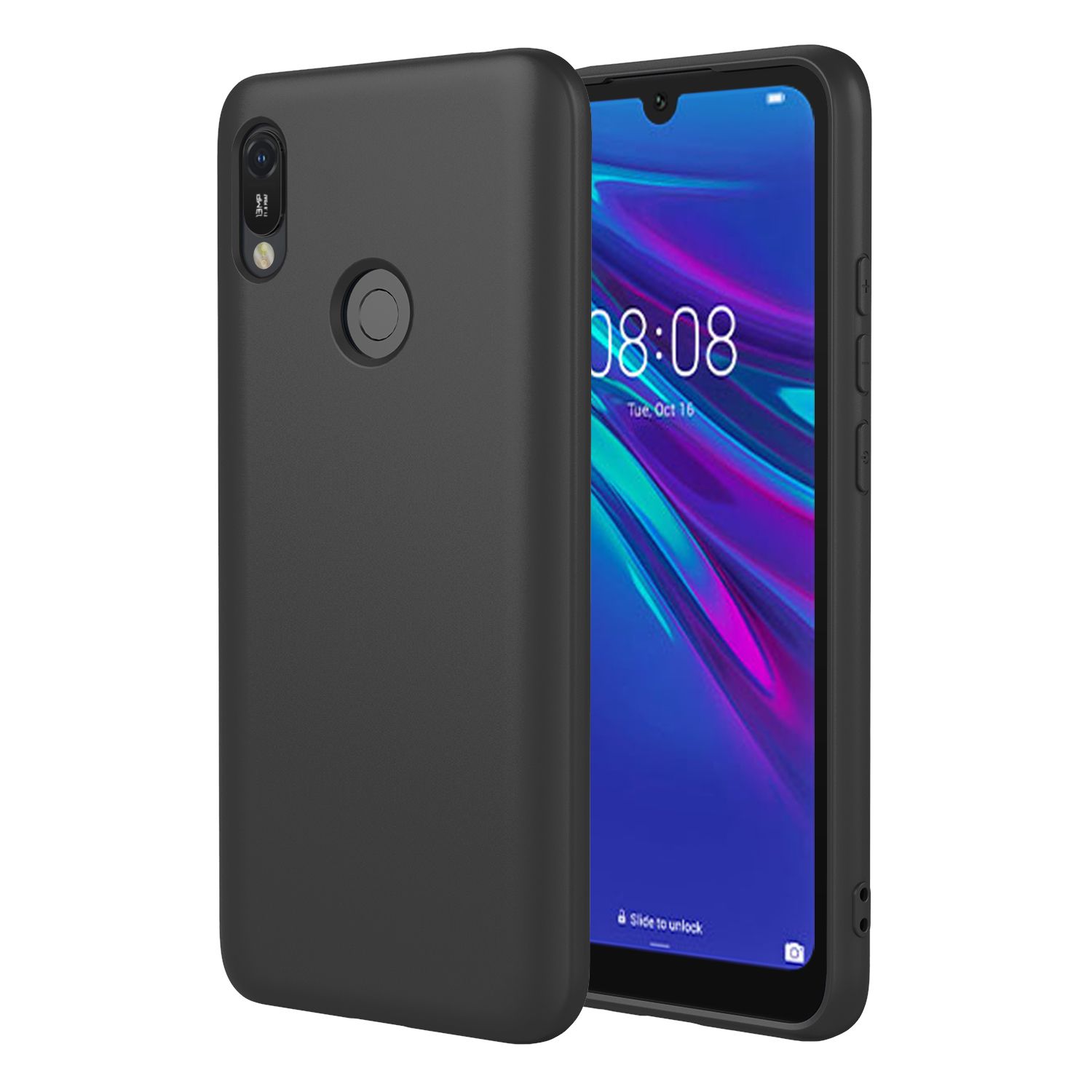 Phone Case for Huawei Y6 (2019), With Microfiber Lining Soft Micro Fiber TPU Soft Flex Silicone Case