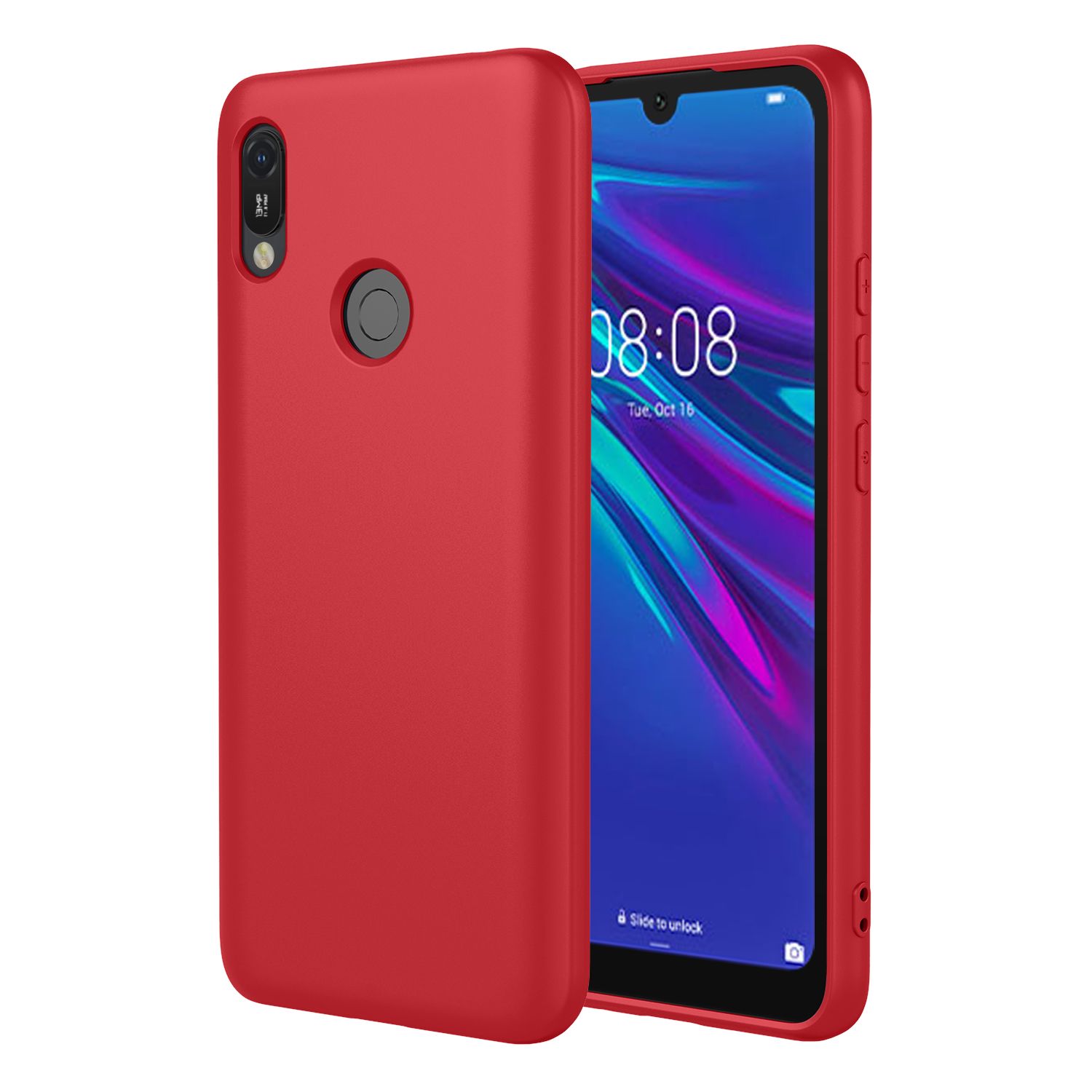 Phone Case for Huawei Y6 (2019), With Microfiber Lining Soft Micro Fiber TPU Soft Flex Silicone Case