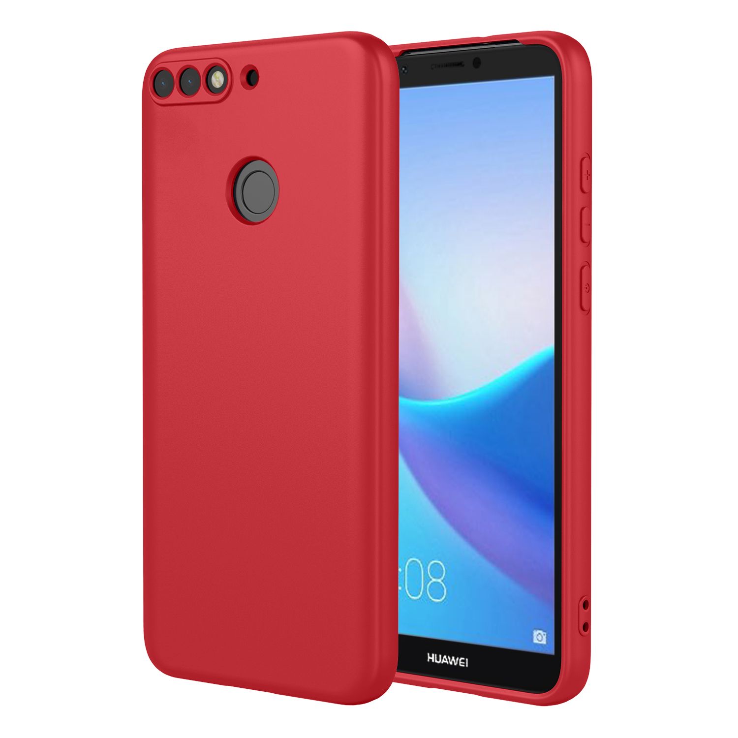 Phone Case for Huawei Y7 (2018)/Y7 Prime (2018), With Microfiber Lining Soft Micro Fiber TPU Soft Flex Silicone Case