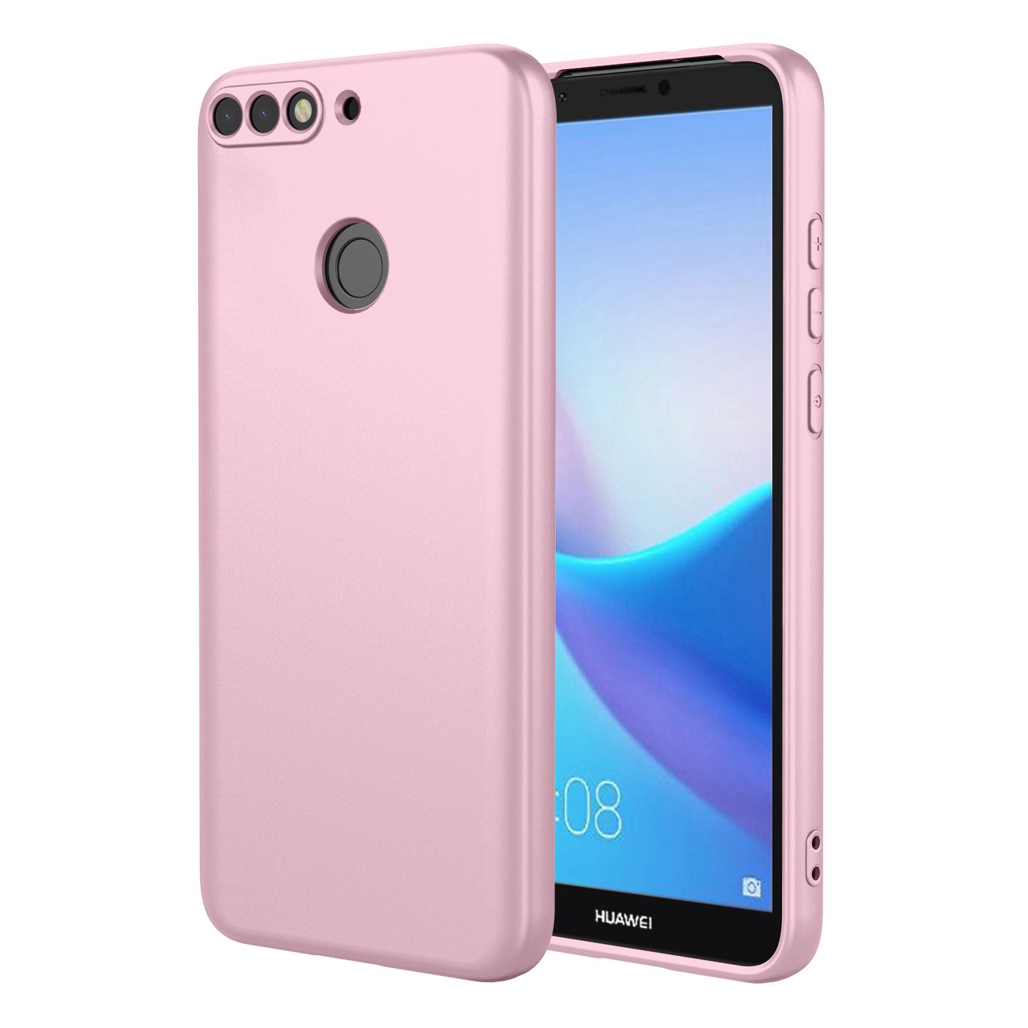 Phone Case for Huawei Y7 (2018)/Y7 Prime (2018), With Microfiber Lining Soft Micro Fiber TPU Soft Flex Silicone Case