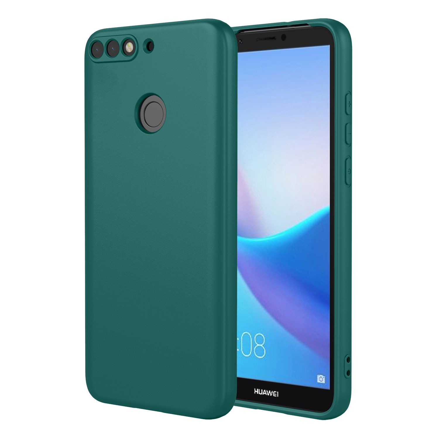 Phone Case for Huawei Y7 (2018)/Y7 Prime (2018), With Microfiber Lining Soft Micro Fiber TPU Soft Flex Silicone Case