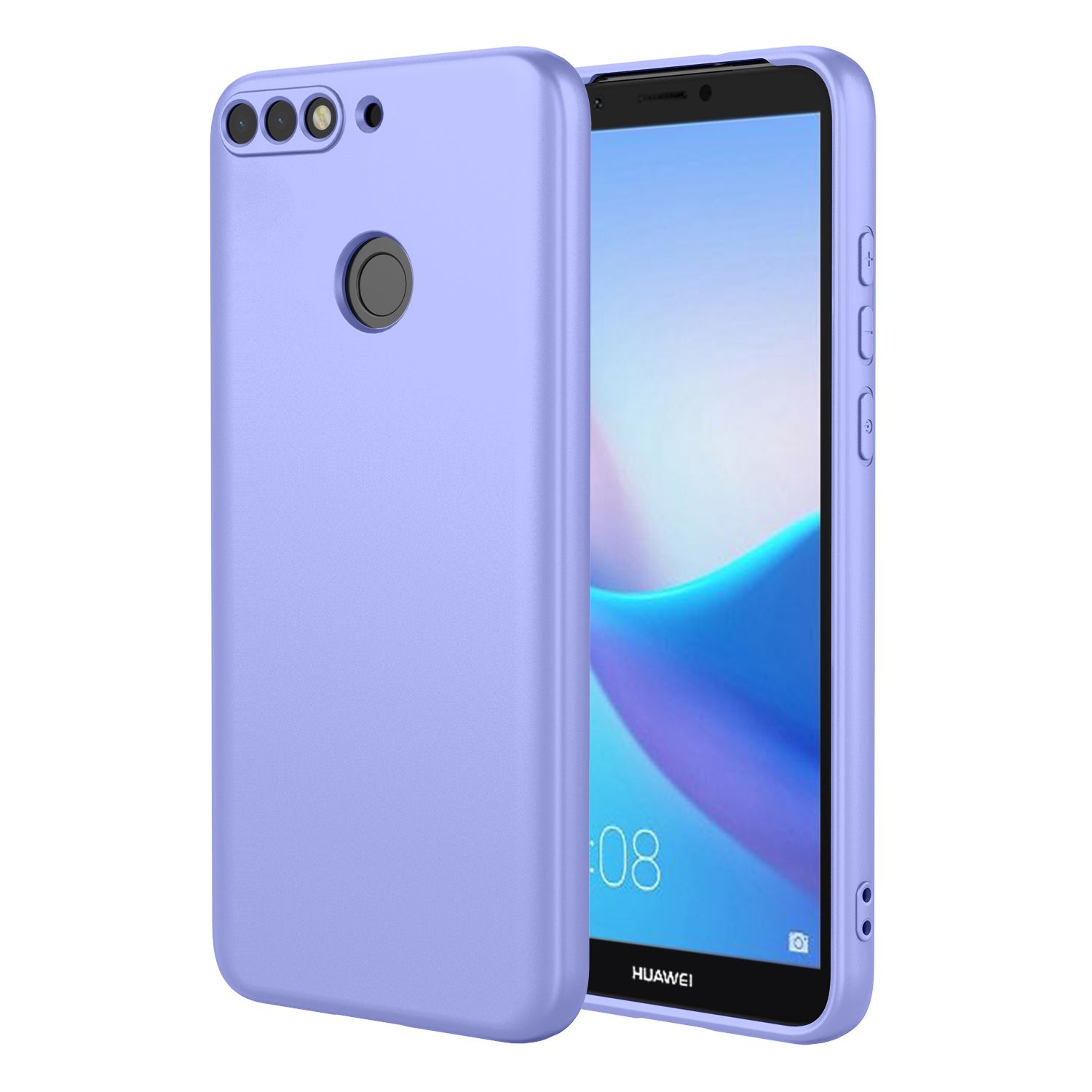 Phone Case for Huawei Y7 (2018)/Y7 Prime (2018), With Microfiber Lining Soft Micro Fiber TPU Soft Flex Silicone Case
