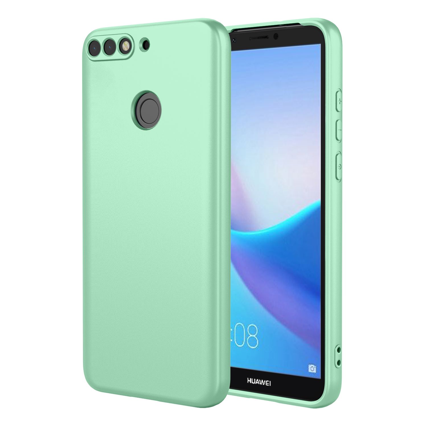 Phone Case for Huawei Y7 (2018)/Y7 Prime (2018), With Microfiber Lining Soft Micro Fiber TPU Soft Flex Silicone Case
