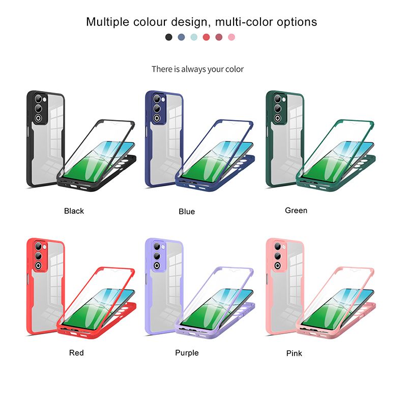 360 Full Body Screen Protector Transparent Case for Oppo A5 6.67'' Shockproof Phone Cover