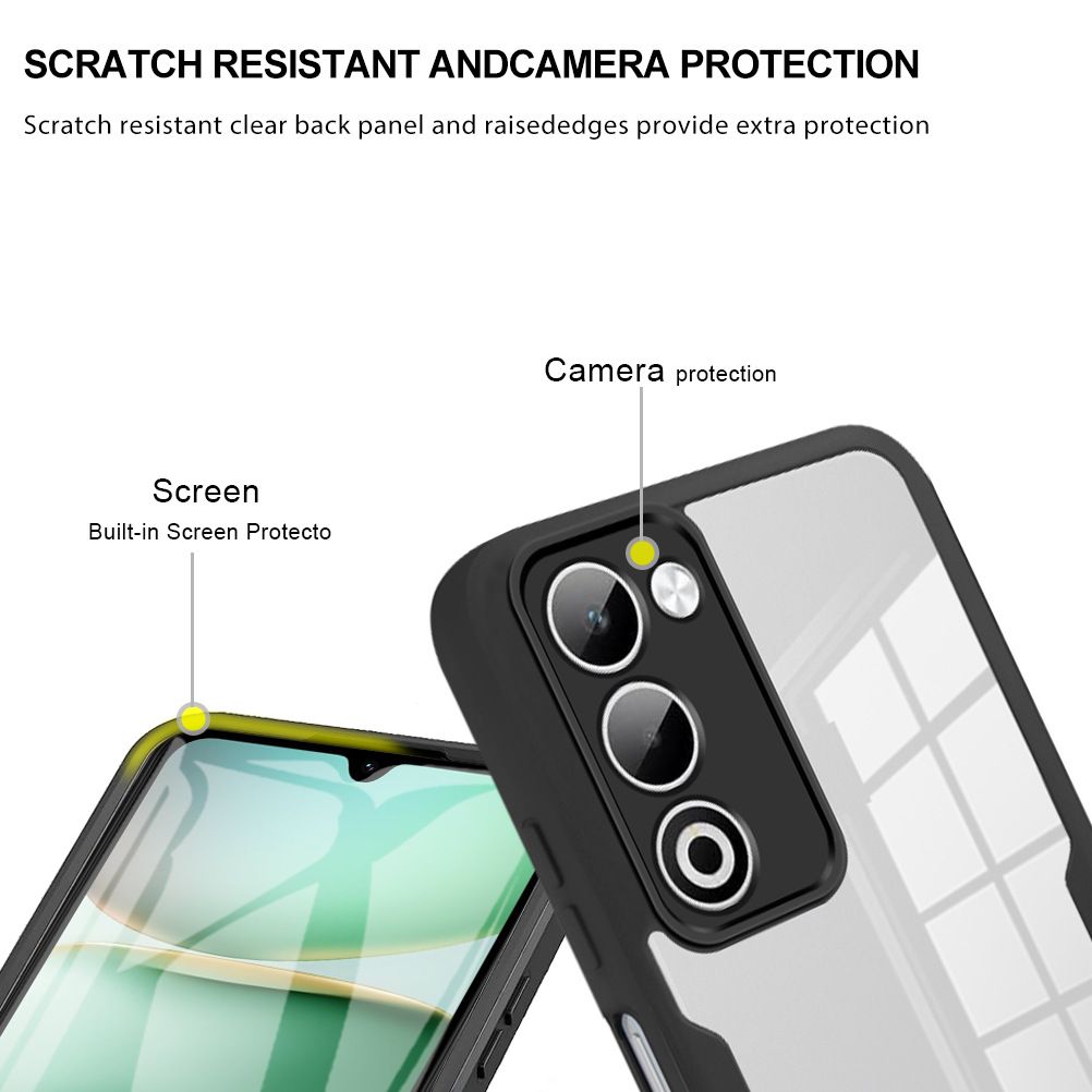 360 Full Body Screen Protector Transparent Case for Oppo A5 6.67'' Shockproof Phone Cover