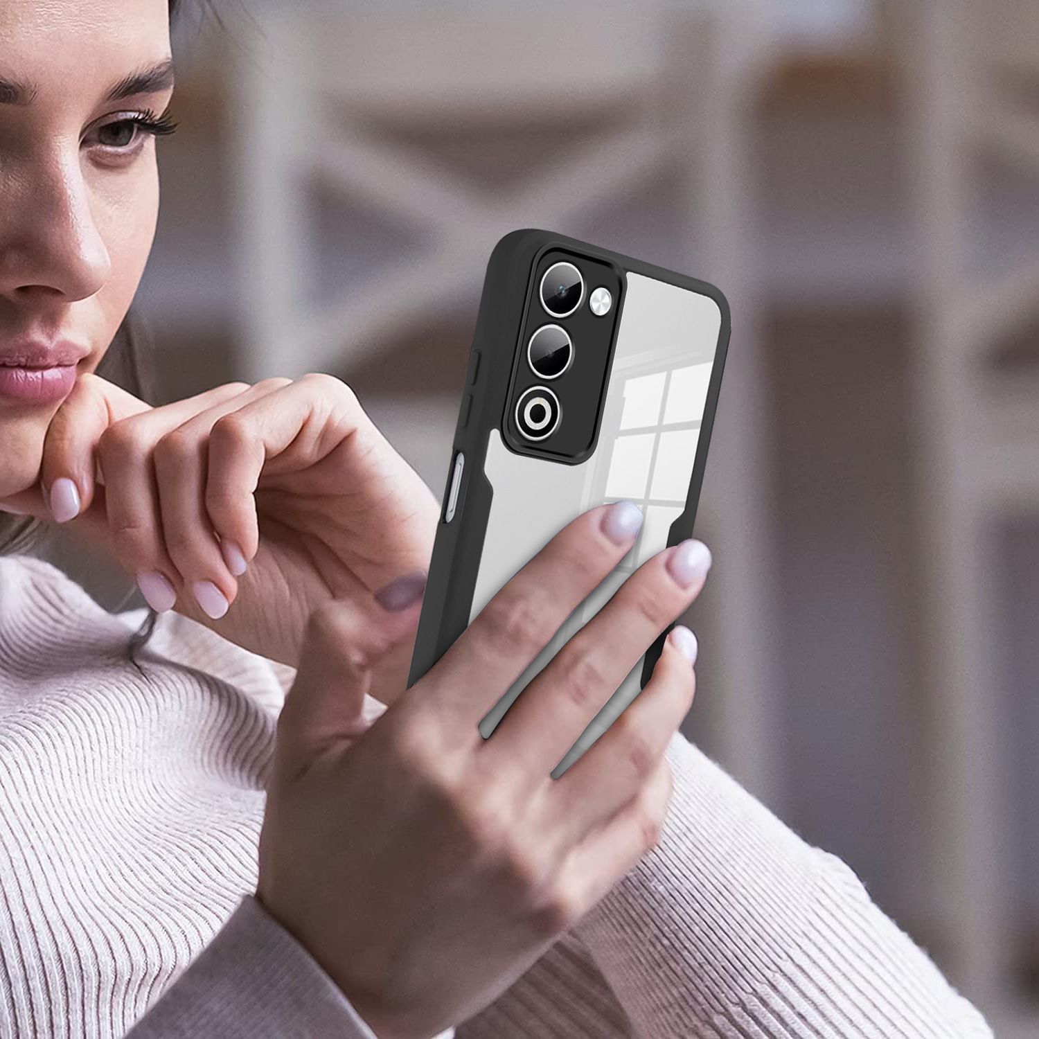 360 Full Body Screen Protector Transparent Case for Oppo A5 6.67'' Shockproof Phone Cover