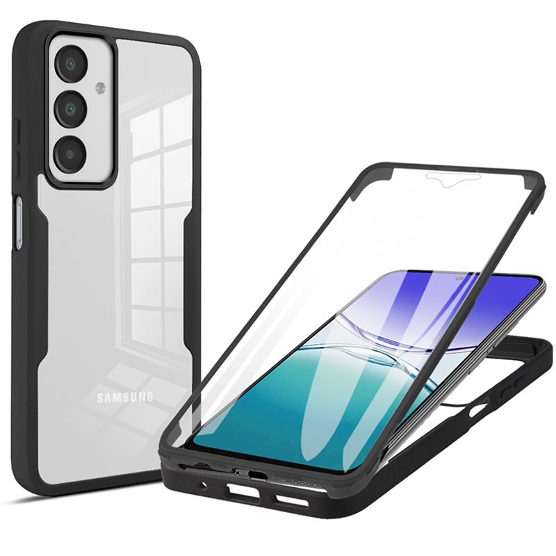360 Full Body Screen Protector Transparent Case for Samsung Galaxy A17 360 Full Shockproof Acrylic TPU Screen Protection Phone Cover