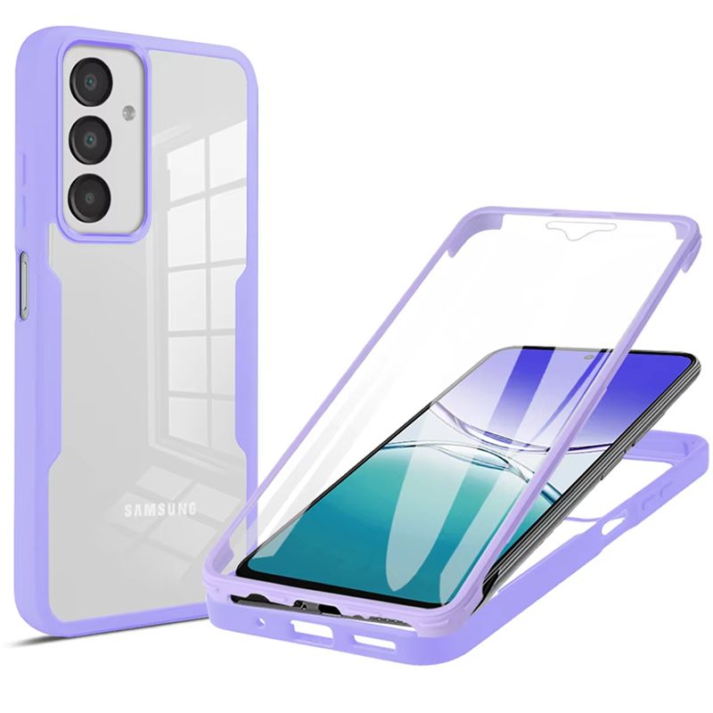 360 Full Body Screen Protector Transparent Case for Samsung Galaxy A17 360 Full Shockproof Acrylic TPU Screen Protection Phone Cover