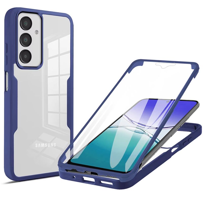 360 Full Body Screen Protector Transparent Case for Samsung Galaxy A17 360 Full Shockproof Acrylic TPU Screen Protection Phone Cover