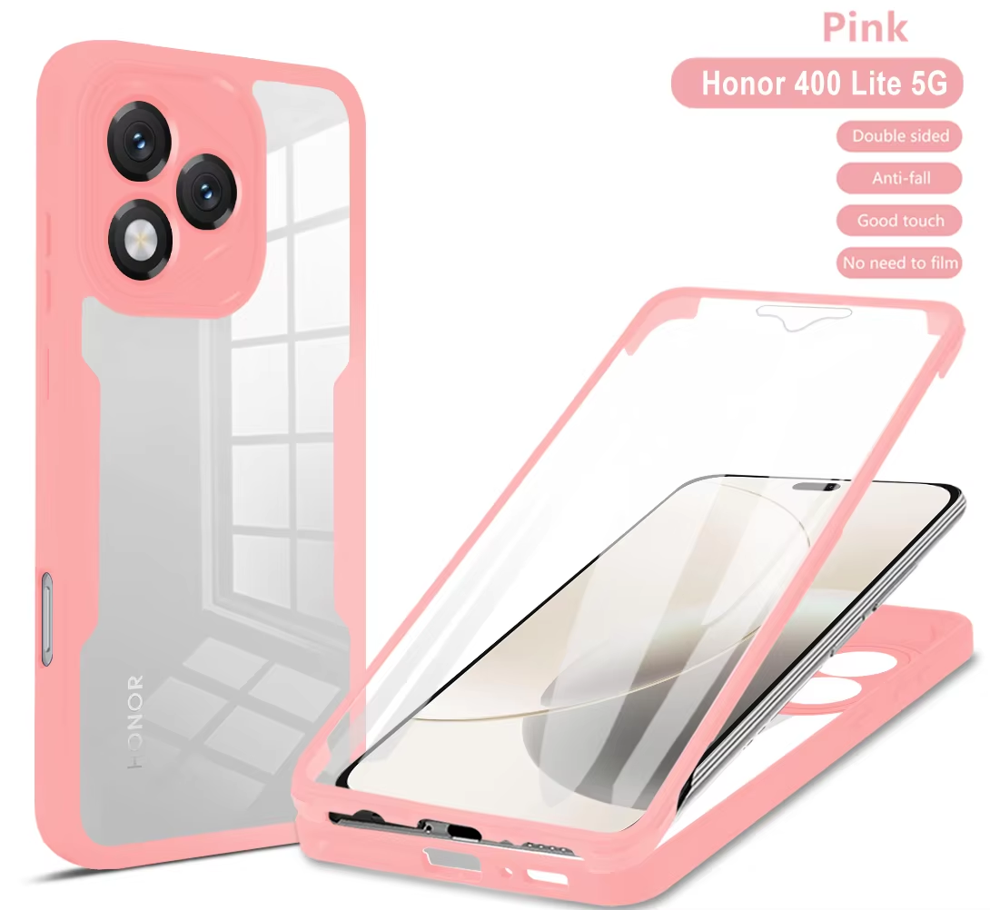 360 Full Body Screen Protector Transparent Case for Honor 400 Lite Shockproof Acrylic TPU Screen Protection Phone Cover