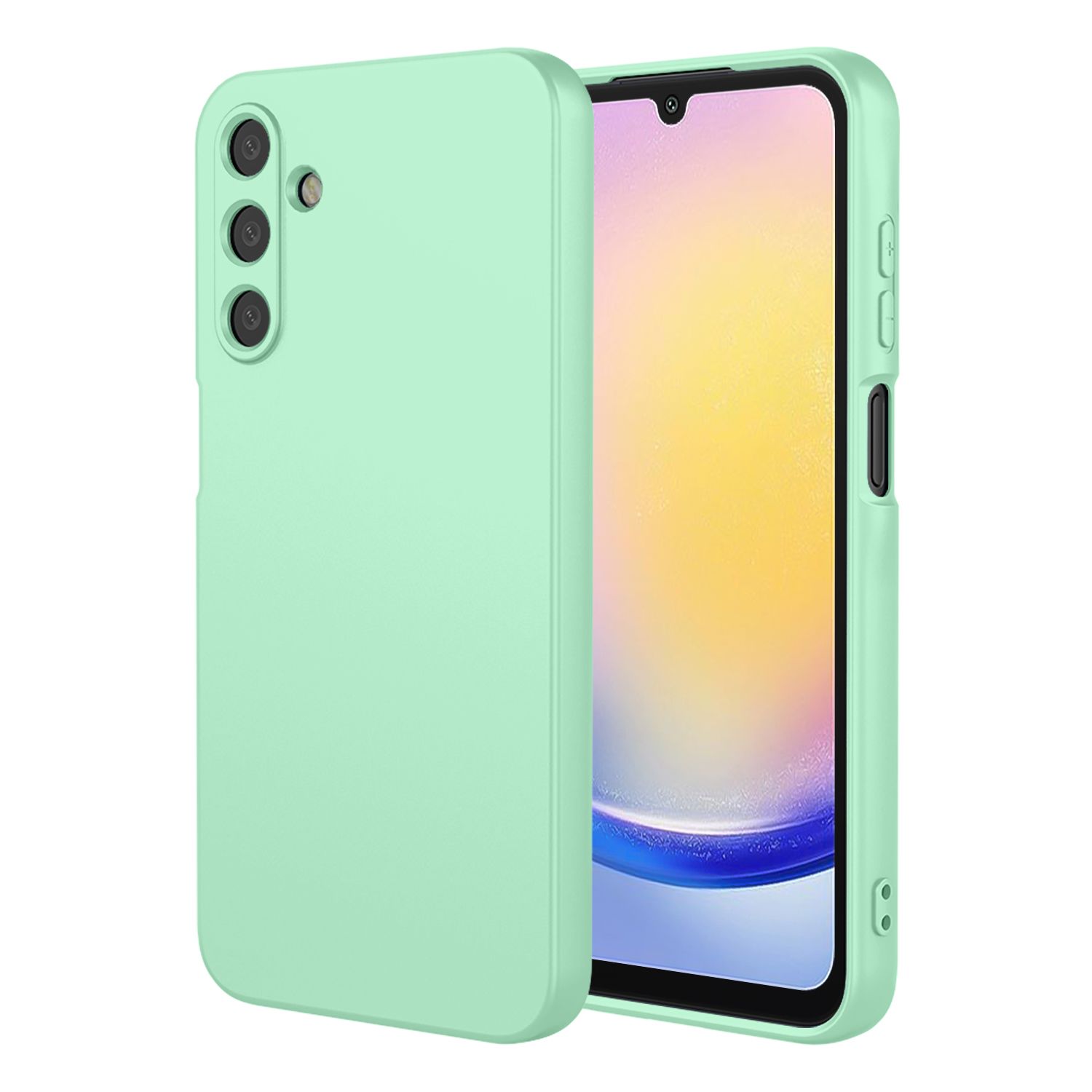Phone Case for Samsung Galaxy A25, With Microfiber Lining Soft Micro Fiber TPU Soft Flex Silicone Case