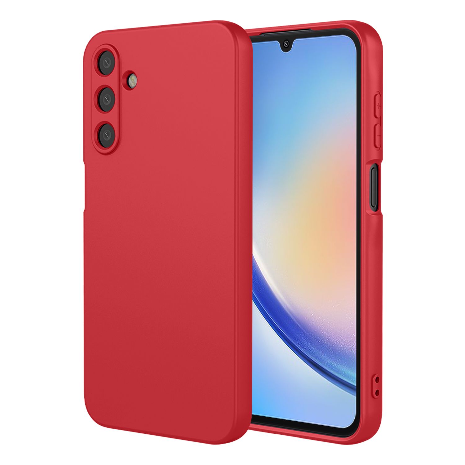 Phone Case for Samsung Galaxy A34, With Microfiber Lining Soft Micro Fiber TPU Soft Flex Silicone Case