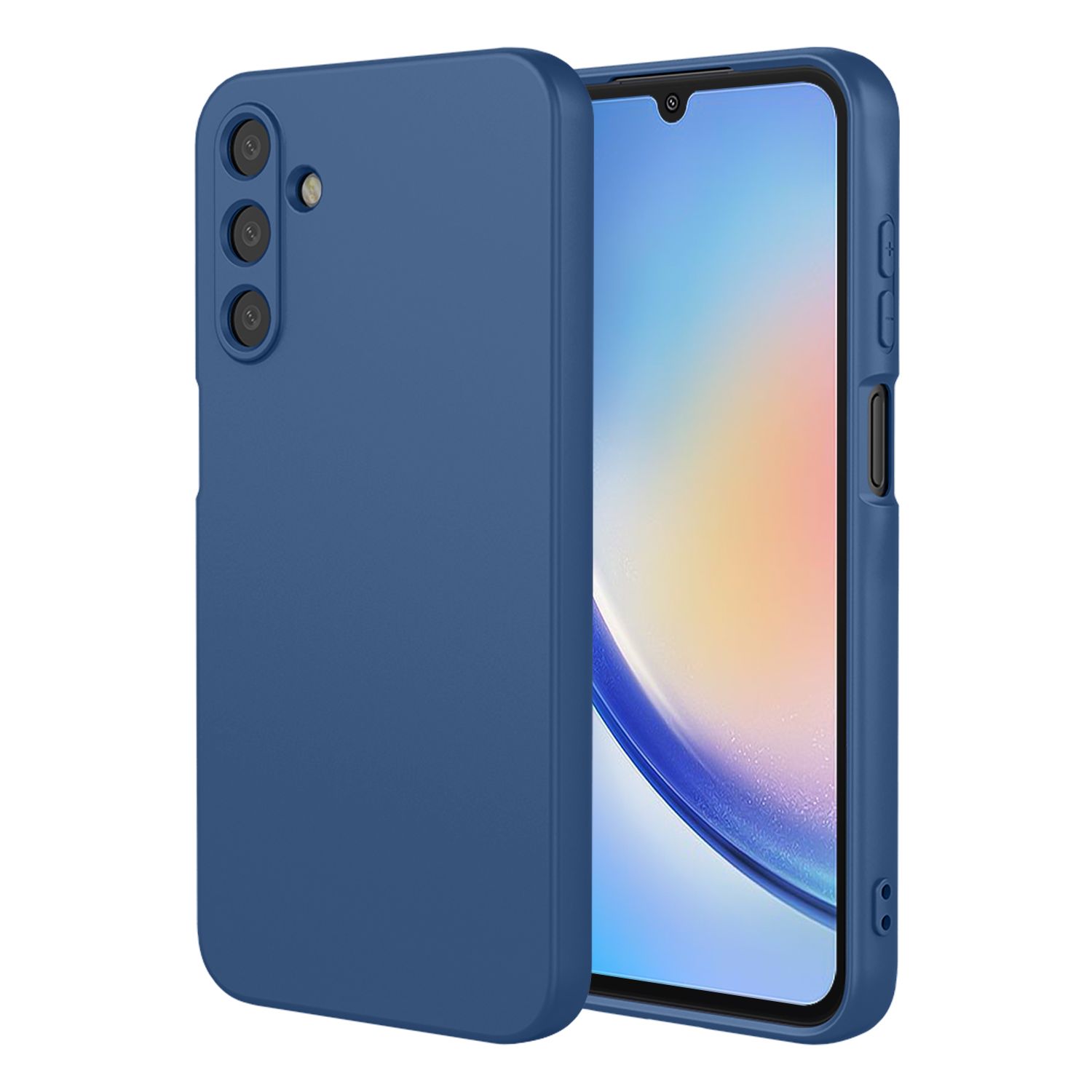 Phone Case for Samsung Galaxy A34, With Microfiber Lining Soft Micro Fiber TPU Soft Flex Silicone Case