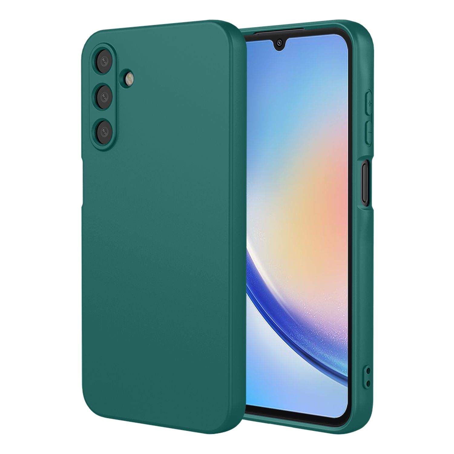 Phone Case for Samsung Galaxy A34, With Microfiber Lining Soft Micro Fiber TPU Soft Flex Silicone Case