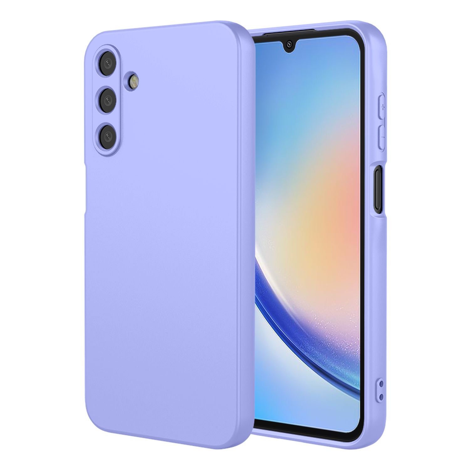 Phone Case for Samsung Galaxy A34, With Microfiber Lining Soft Micro Fiber TPU Soft Flex Silicone Case