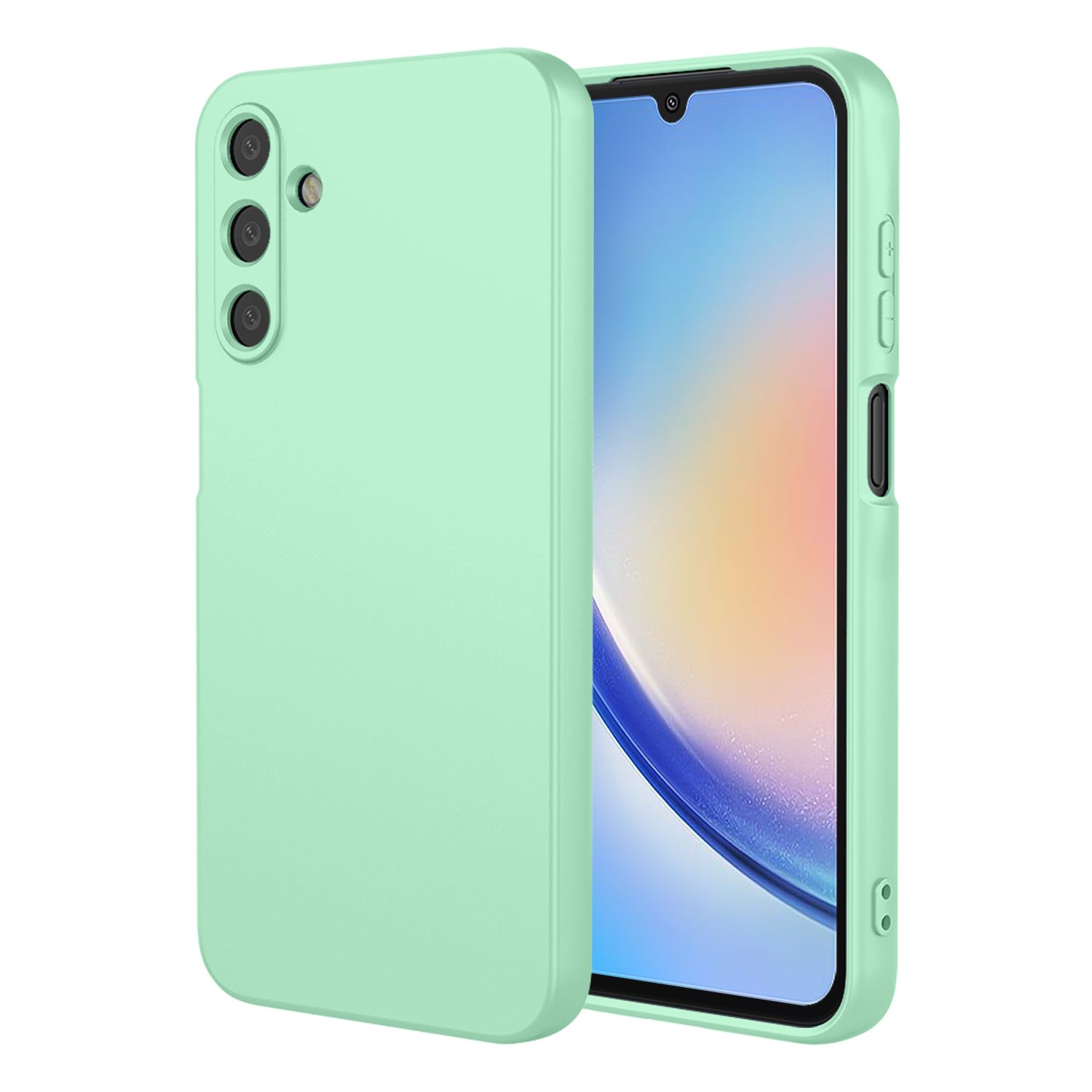 Phone Case for Samsung Galaxy A34, With Microfiber Lining Soft Micro Fiber TPU Soft Flex Silicone Case
